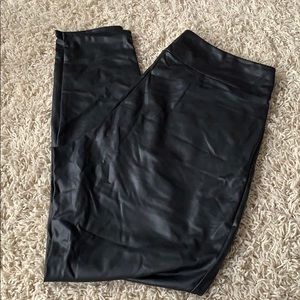Black Faux Leather Leggings